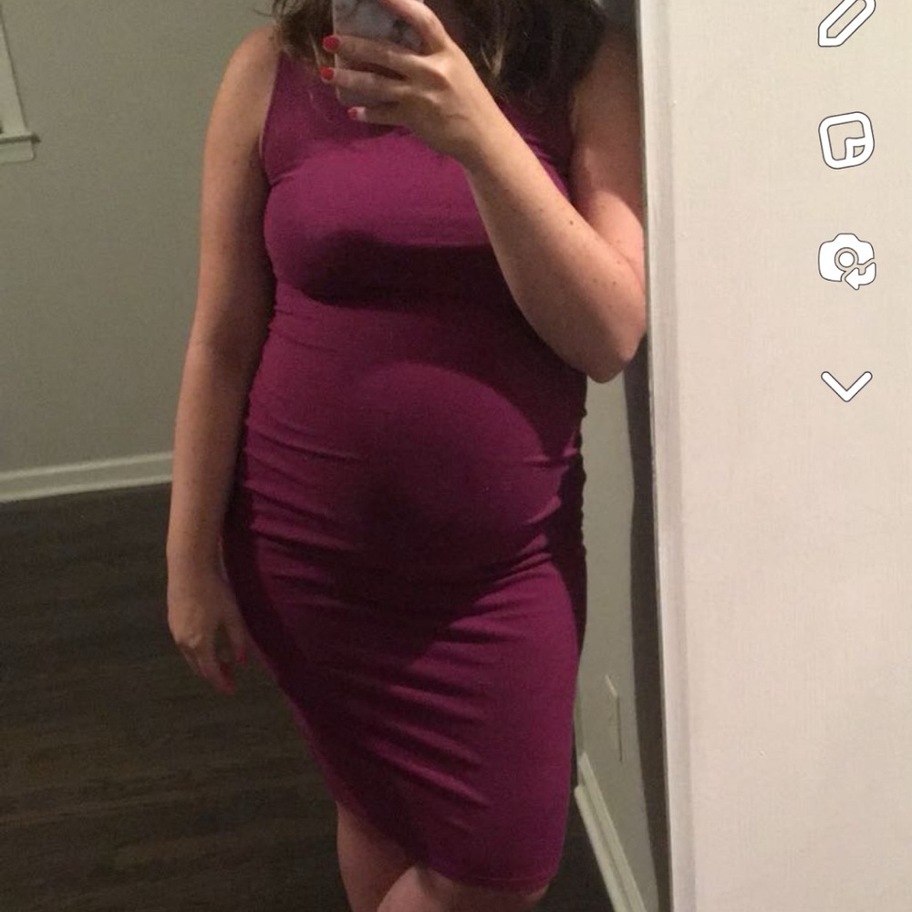 MATERNITY Essential Bodycon Mini Maternity Dress - Isabel Maternity